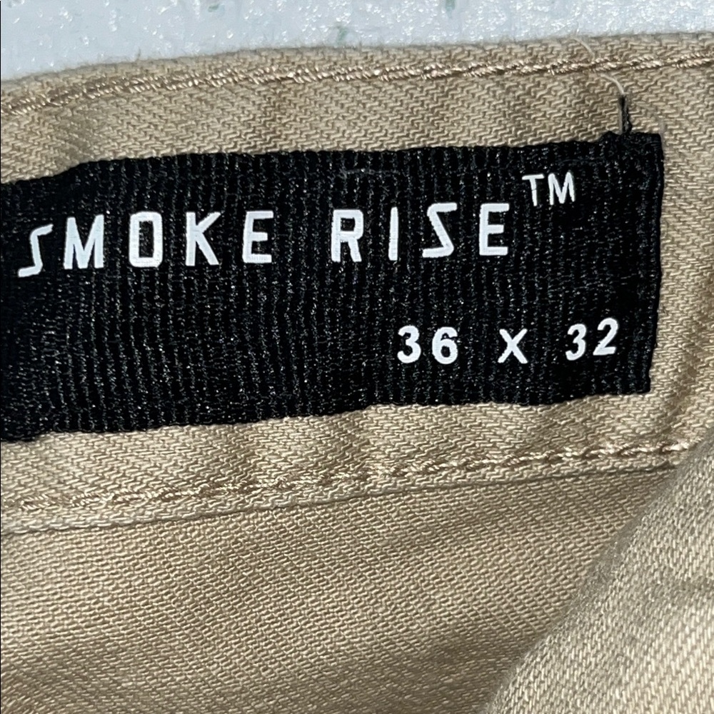 Smoke Rise Men's Slim Tapered Fit Bottom Zipper Cargo Pants 36x32 Khaki Edgy - Picture 8 of 15